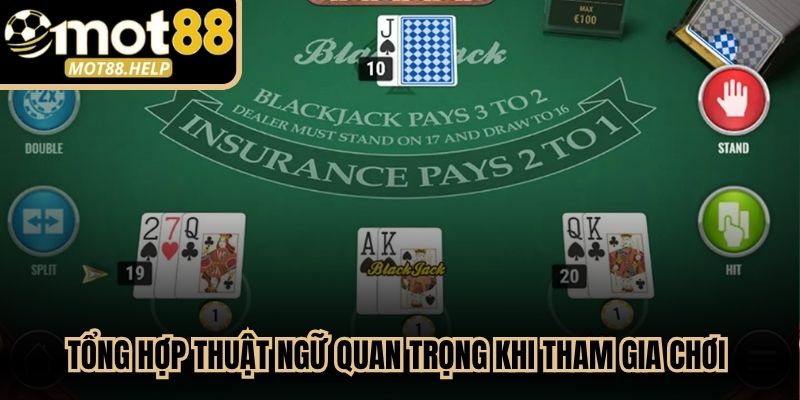 Tổng hợp thuật ngữ quan trọng khi tham gia chơi blackjack online